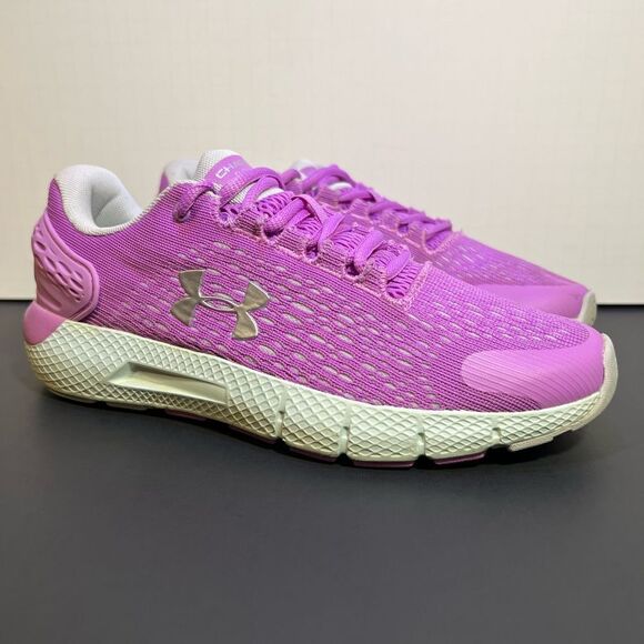 Girls UNDER ARMOUR GS Charged Rogue 2 Purple Running Shoes / Size 5.5Y - Picture 1 of 10